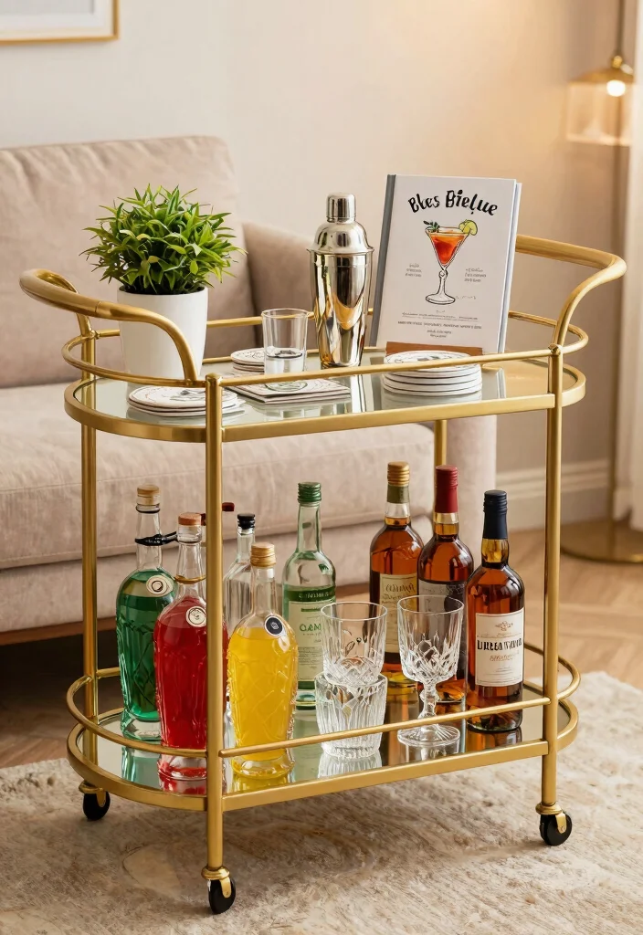 15 Bar and Coffee Station Ideas for Hosting with Style 2 15 Bar and Coffee Station Ideas for Hosting with Style 2. Stylish Bar Cart Extravaganza 0