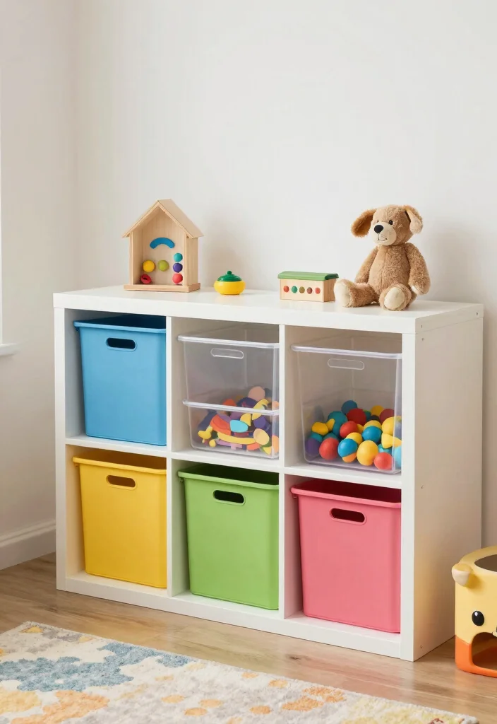 15 Bloxburg Playroom Ideas with Clean Modern Layouts 11. Creative Storage Solutions 0