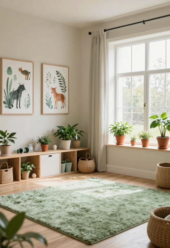 15 Bloxburg Playroom Ideas with Clean Modern Layouts 5. Nature Inspired Decor 0