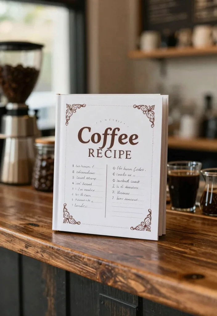 15 Coffee Bar Shelf Ideas That Look Styled Like Pinterest Boards 14. Personalized Coffee Recipe Book 0