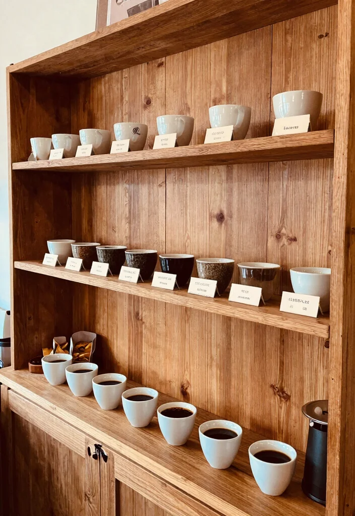 15 Coffee Bar Shelf Ideas That Look Styled Like Pinterest Boards 15. Coffee Blends and Tasting Station 0