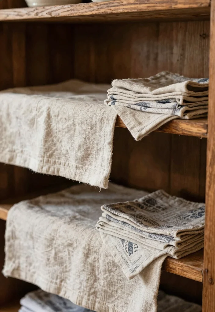 15 Coffee Bar Shelf Ideas That Look Styled Like Pinterest Boards 6. Layered Textures with Linens 0