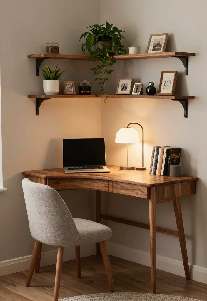 15 Computer in Living Room Ideas That Dont Kill the Aesthetic 2. Stylish Corner Nook 0