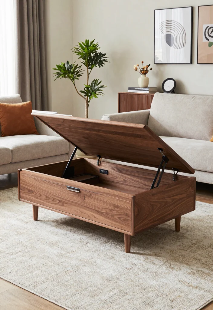 15 Computer in Living Room Ideas That Dont Kill the Aesthetic 3. Multi Functional Furniture 0