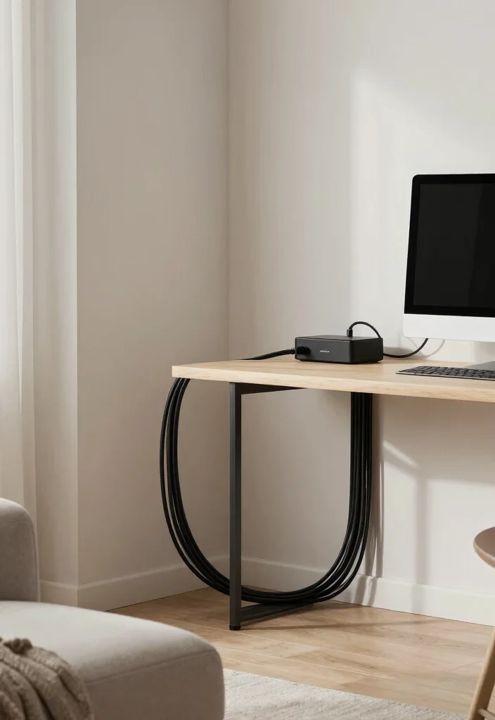 15 Computer in Living Room Ideas That Dont Kill the Aesthetic 6. Hidden Cables 0