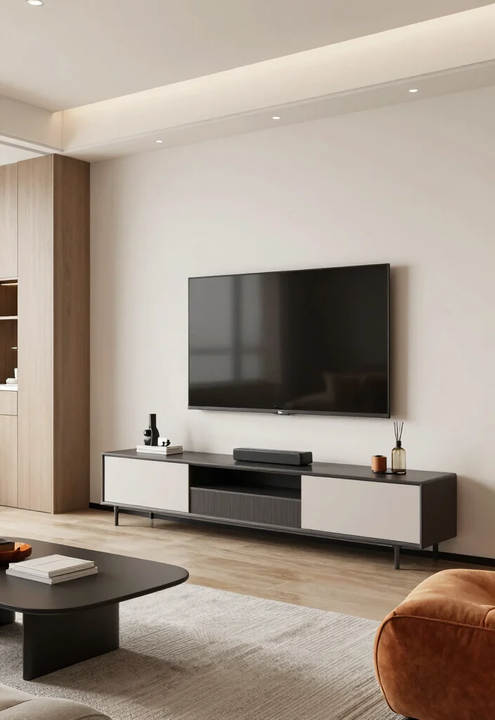 15 Computer in Living Room Ideas That Dont Kill the Aesthetic 9. Integrated Technology 0