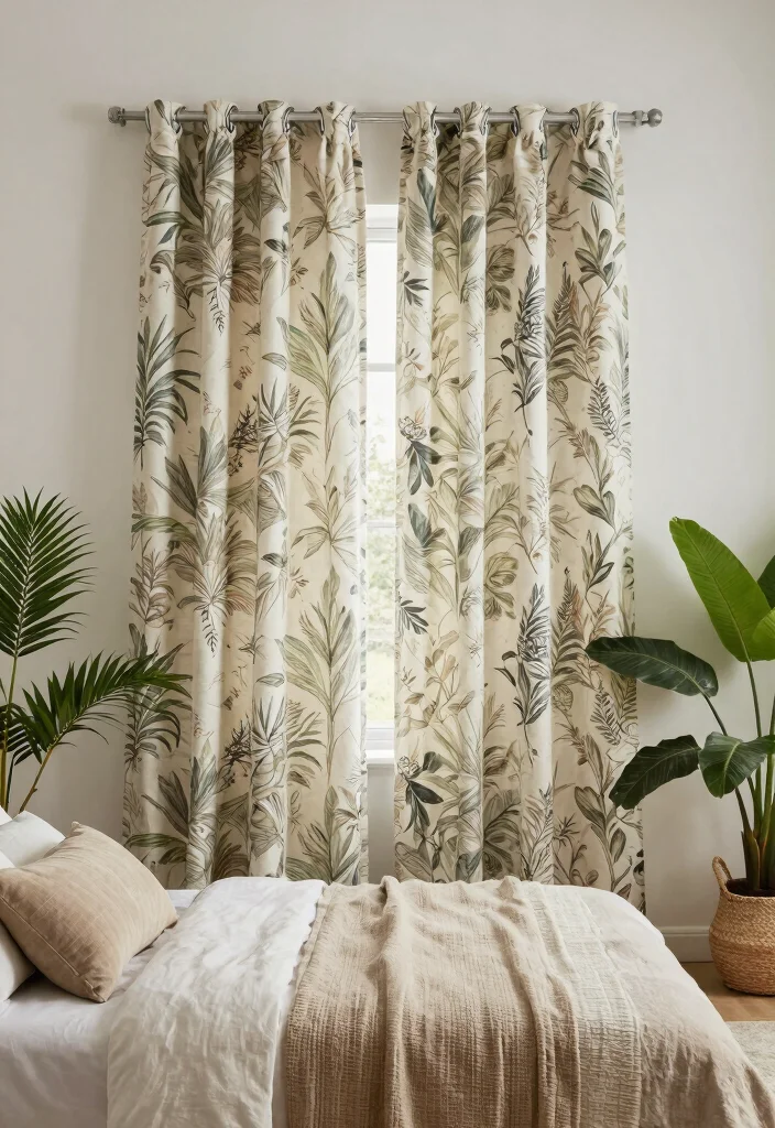 15 Curtain Headboard Ideas That Feel Romantic and Soft 54 15 Curtain Headboard Ideas That Feel Romantic and Soft 14. Nature Inspired Fabrics 0