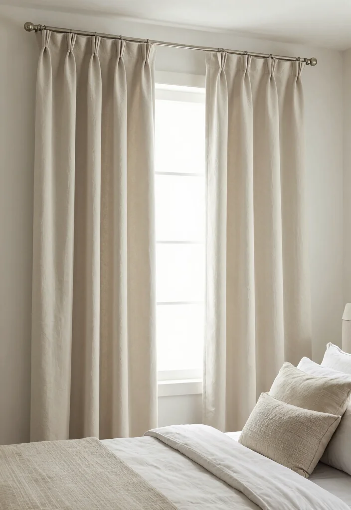 15 Curtain Headboard Ideas That Feel Romantic and Soft 65 15 Curtain Headboard Ideas That Feel Romantic and Soft 15. Classic Cotton Drapes 0