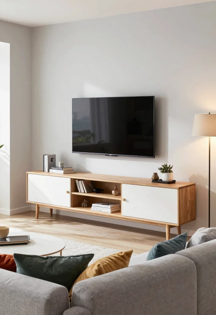 15 Entertainment Center Ideas Living Room That Anchor the Space 1. Wall Mounted Wonders 0