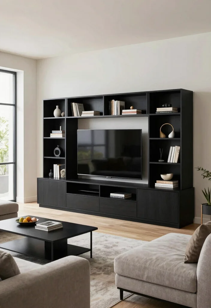 15 Entertainment Center Ideas Living Room That Anchor the Space 11. Modular Entertainment Systems 0