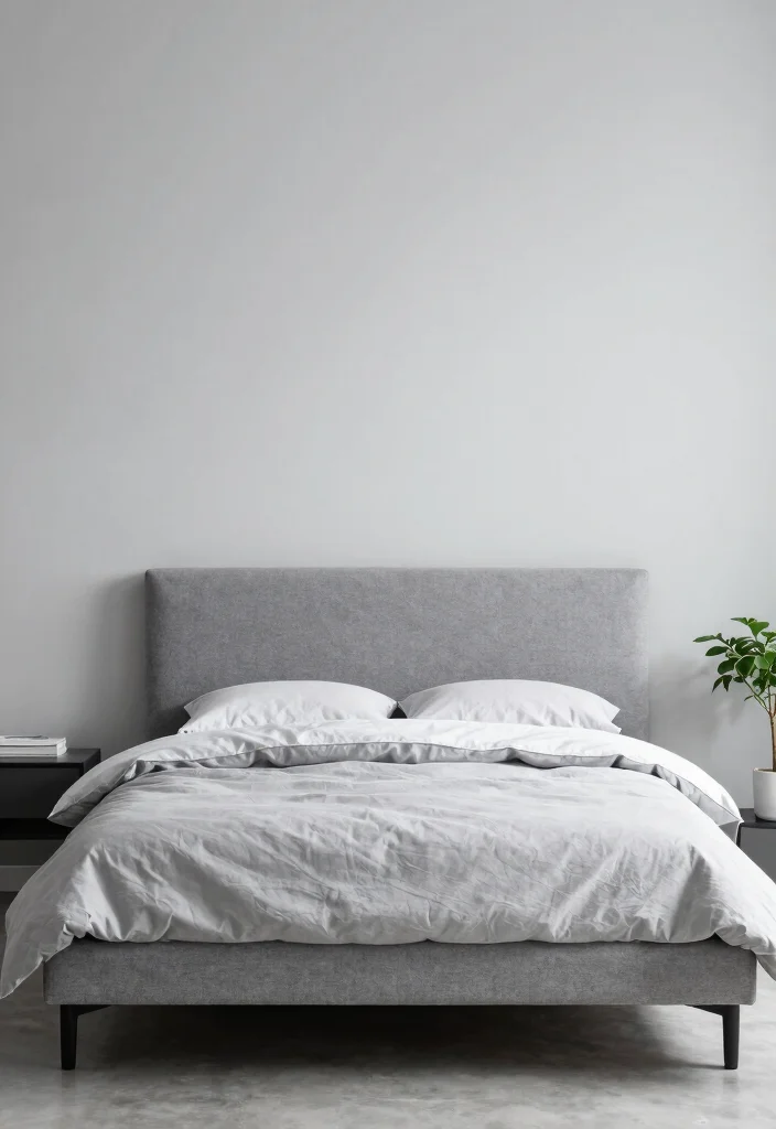 15 Grey Headboard Bedroom Ideas Decor That Feel Soft and Grounded 7. Soft Minimalism 0