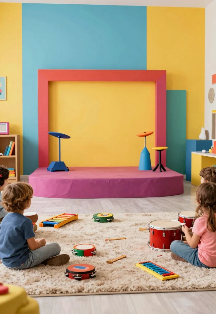 15 Kid Playroom Ideas That Inspire Creativity Naturally 51 15 Kid Playroom Ideas That Inspire Creativity Naturally 11. Incorporate Music Areas 0