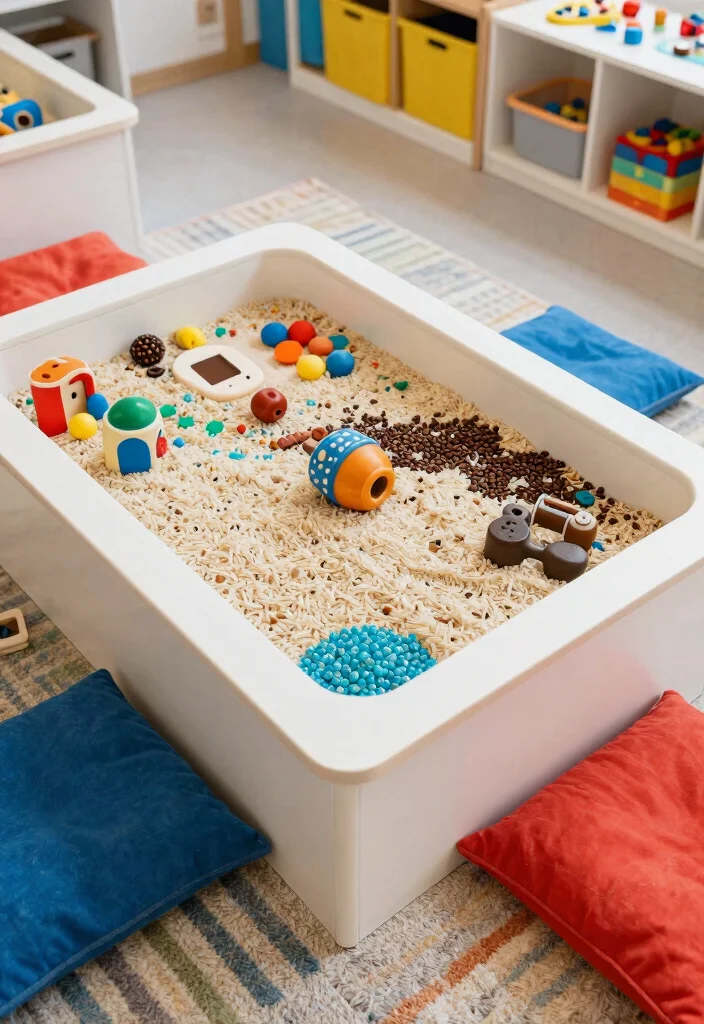 15 Kid Playroom Ideas That Inspire Creativity Naturally 38 15 Kid Playroom Ideas That Inspire Creativity Naturally 8. Use of Sensory Materials 0