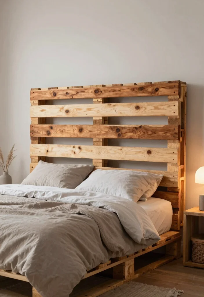 15 King Size Headboard Ideas That Anchor the Entire Room 4. Pallet Playfulness 0