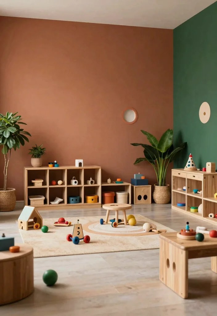 15 Playroom Paint Ideas That Shift the Whole Mood 15. Earthy Tones for a Global Feel 0
