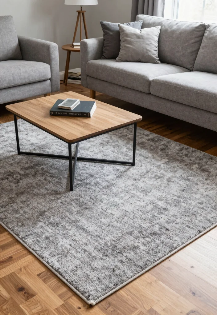 15 Small Grey Living Room Ideas That Feel Bright Not Flat 9. Use Area Rugs Wisely 0