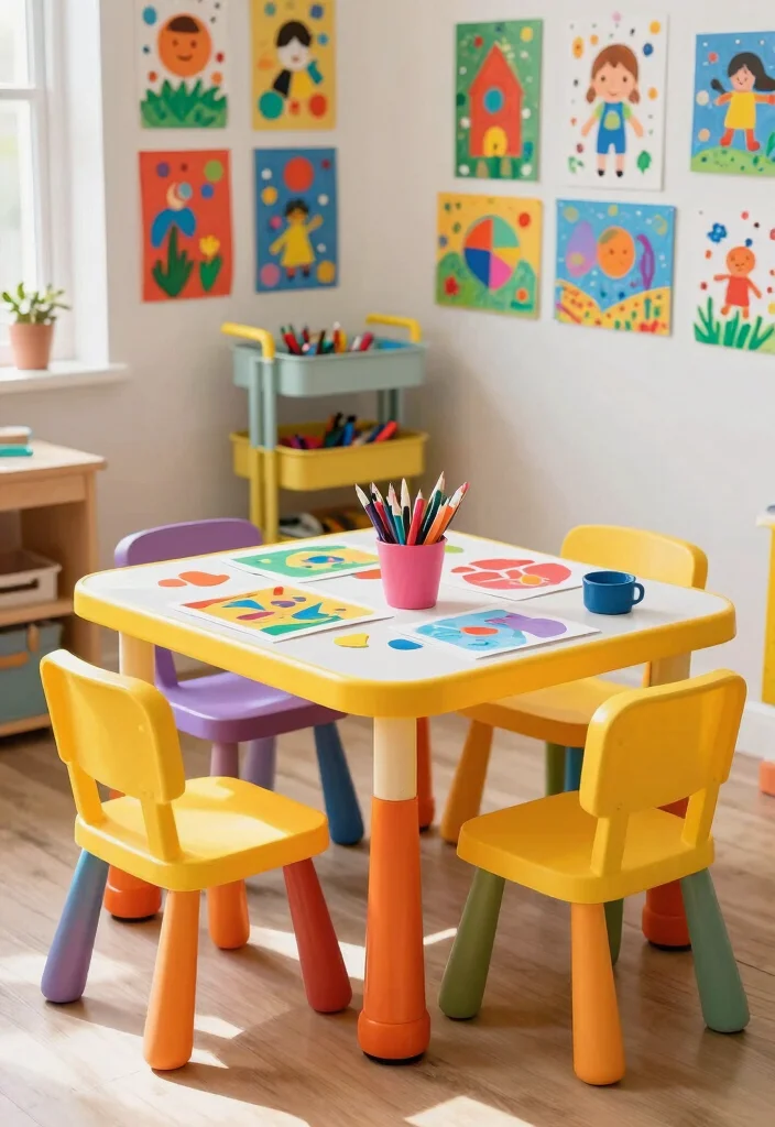 15 Toddler Playroom Ideas Small Spaces That Stay Safe 7. Art and Craft Station 0