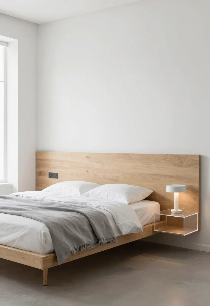 15 Wall Headboard Ideas That Feel Built In and Expensive 3. Minimalist Floating Headboard 0