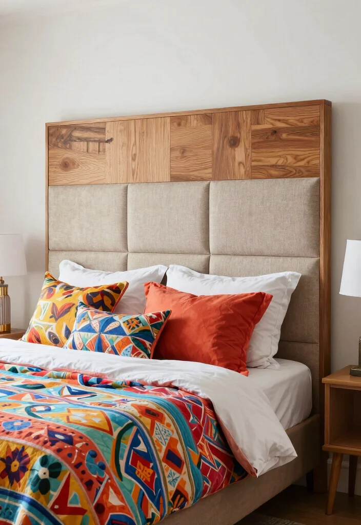 15 Wall Headboard Ideas That Feel Built In and Expensive 4. Layered Textured Headboard 0