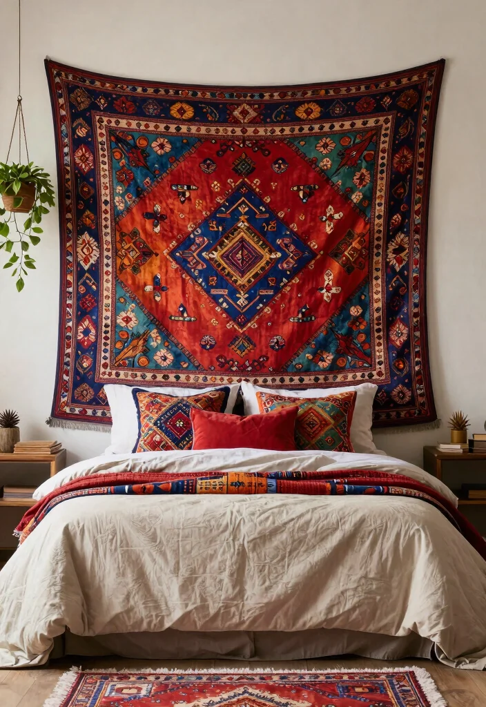 16 Bedroom Headboard Wall Ideas That Create Instant Depth 63 16 Bedroom Headboard Wall Ideas That Create Instant Depth 13. Tapestry Headboard 0