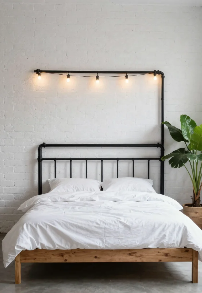 16 Bedroom Headboard Wall Ideas That Create Instant Depth 35 16 Bedroom Headboard Wall Ideas That Create Instant Depth 5. Industrial Pipe Headboard 0