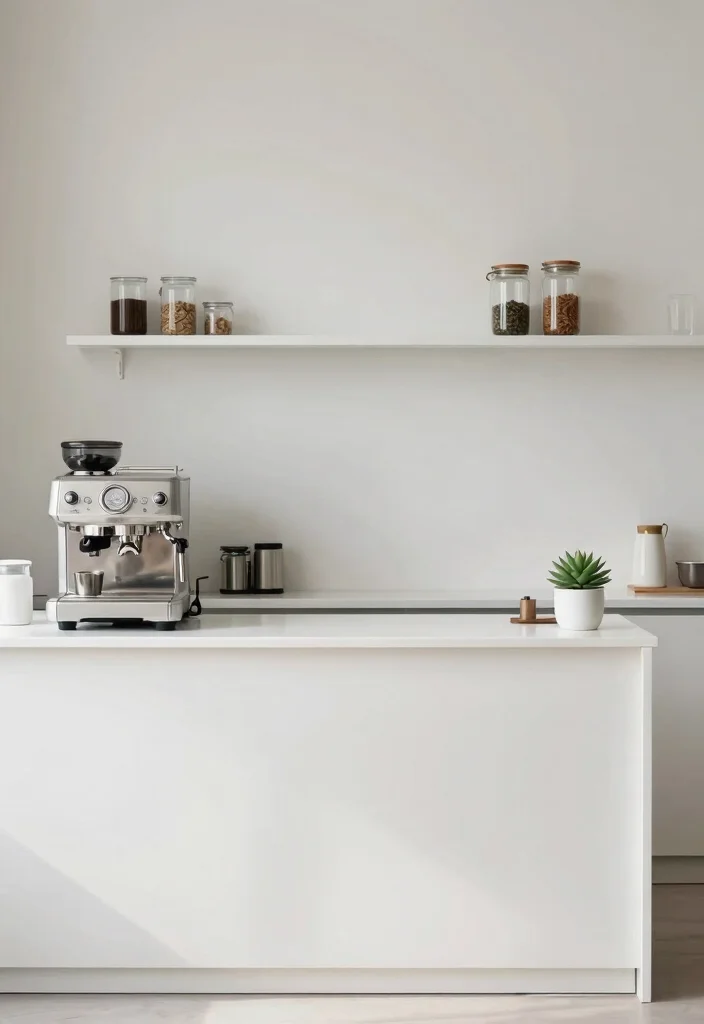 16 Coffee Bar Ideas That Make Mornings Feel Slow and Intentional 4. Minimalistic Elegance 0