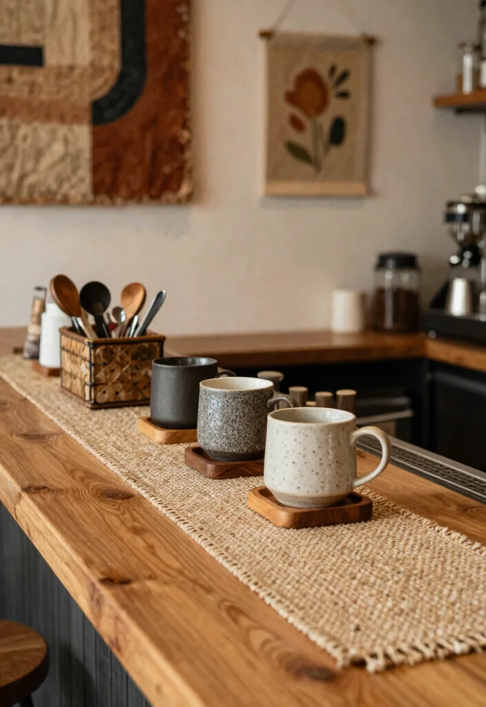 16 Coffee Bar Ideas That Make Mornings Feel Slow and Intentional 5. Warm Textured 0