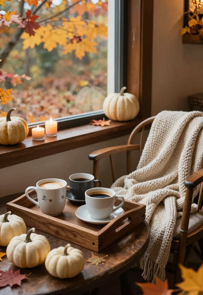 16 Coffee Bar Ideas That Make Mornings Feel Slow and Intentional 6. Seasonal Decor 0