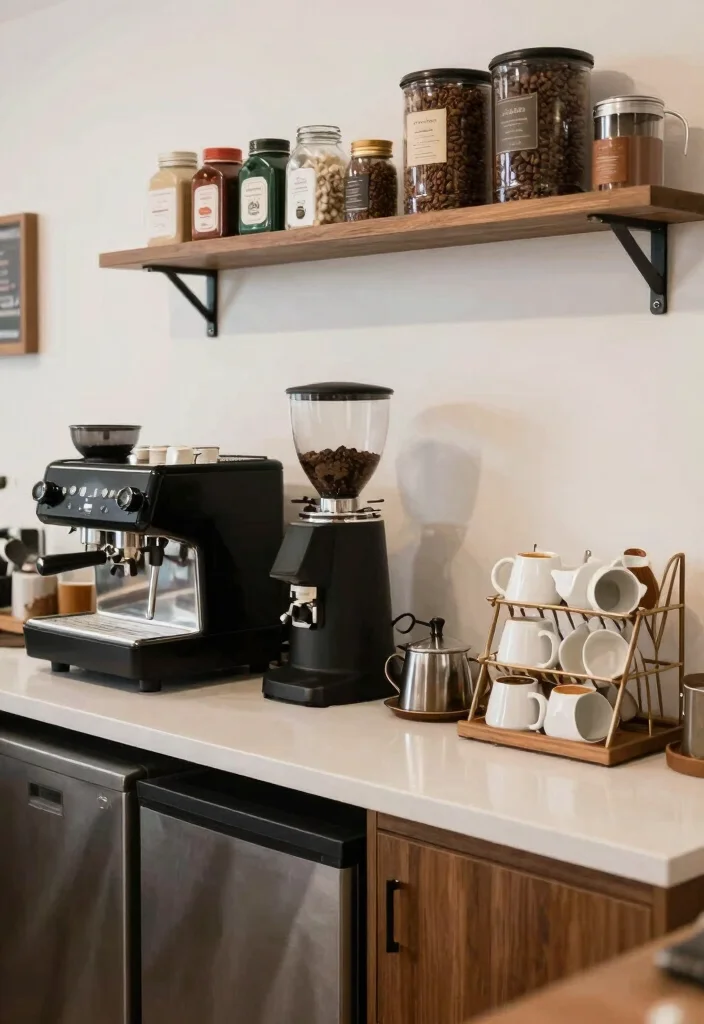 16 Coffee Bar Ideas That Make Mornings Feel Slow and Intentional 9. Functional Layout 0