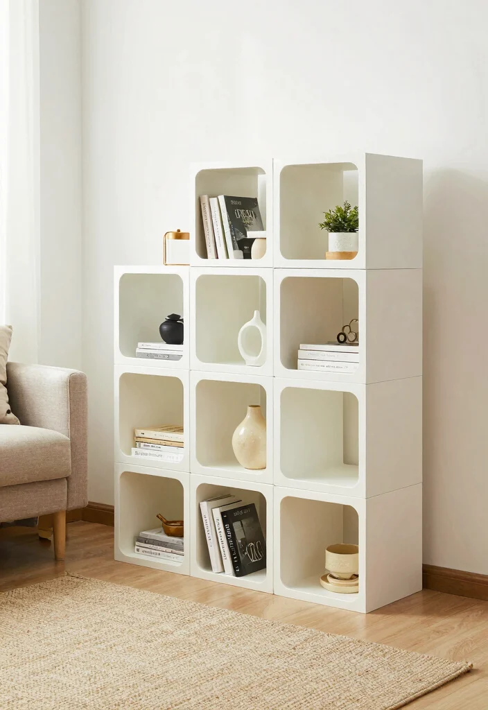 16 Cube Organizer Ideas Living Room That Hide Mess Effortlessly 11. Stackable Cube Organizers 0
