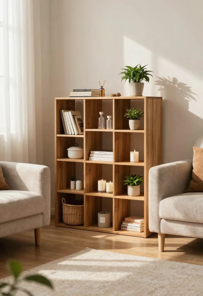 16 Cube Organizer Ideas Living Room That Hide Mess Effortlessly 2. Sleek Wooden Cube Organizers 0
