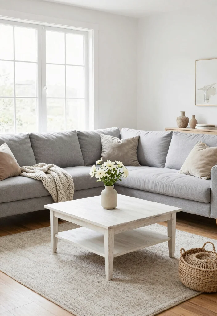 16 Grey and White Living Room Ideas Modern and Elevated 1. Cozy Scandinavian Minimalism 0