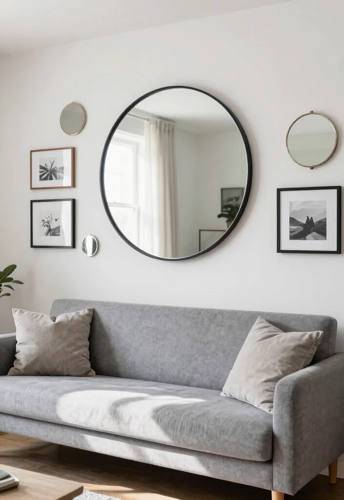16 Grey and White Living Room Ideas Modern and Elevated 11. Incorporating Mirrors 0