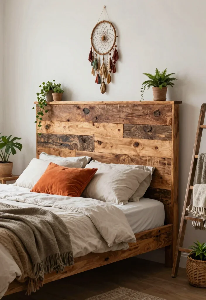16 Headboard Ideas That Completely Change Bedroom Energy 1. Reclaimed Wood Headboard 0