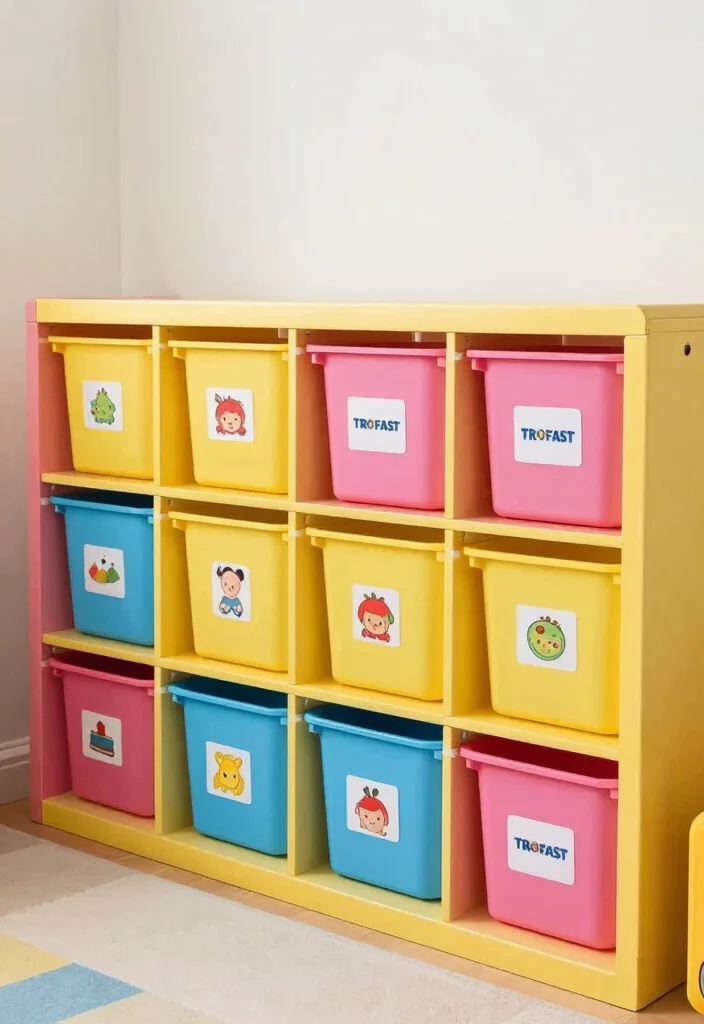 16 IKEA Playroom Ideas That Look Custom on a Budget 9. Fun DIY Toy Storage 0