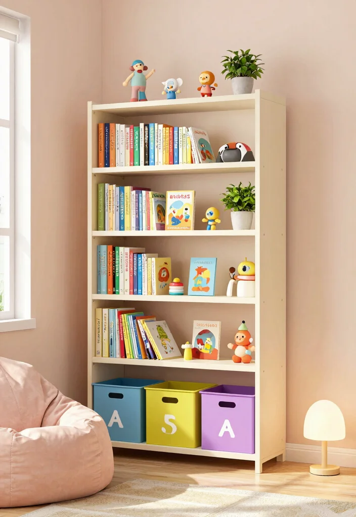 16 Loft Playroom Ideas That Use Vertical Space Creatively 1. Vertical Bookshelves for Easy Access 0