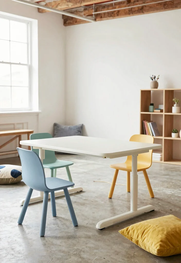 16 Loft Playroom Ideas That Use Vertical Space Creatively 12. Adjustable Furniture for Flexibility 0
