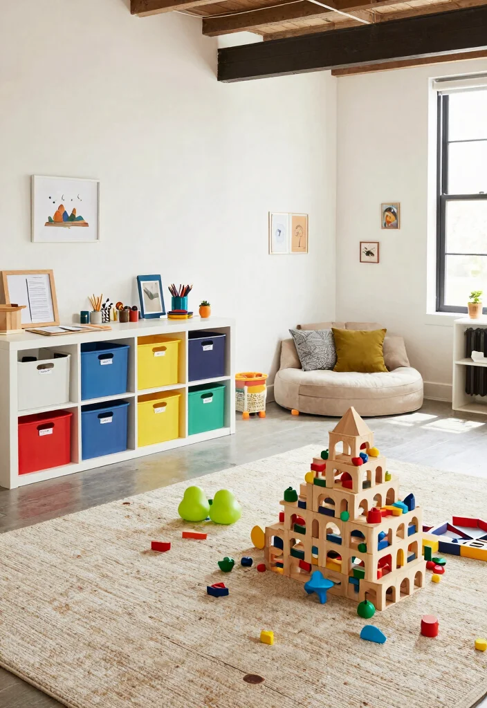 16 Loft Playroom Ideas That Use Vertical Space Creatively 14. Play Stations for Different Activities 0