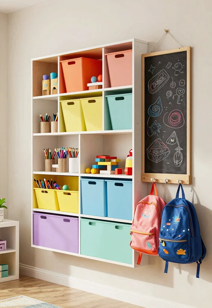 16 Loft Playroom Ideas That Use Vertical Space Creatively 2. Wall Mounted Storage Units 0