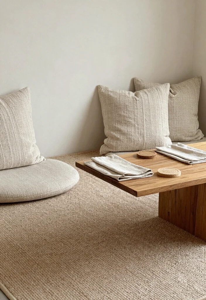 16 Minimalist Coffee Bar Ideas with Clean Quiet Energy 7. Textured Textiles 0