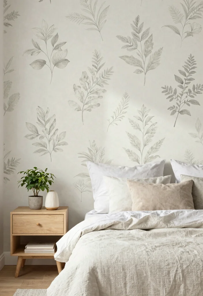 16 No Headboard Ideas That Feel Minimal but Not Empty 4. Minimalist Wallpaper 0