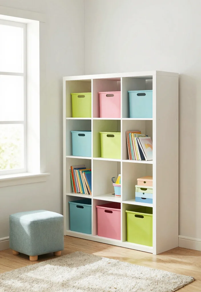 16 Playroom Ideas That Feel Fun Without Feeling Chaotic 2. Cleverly Integrated Storage 0