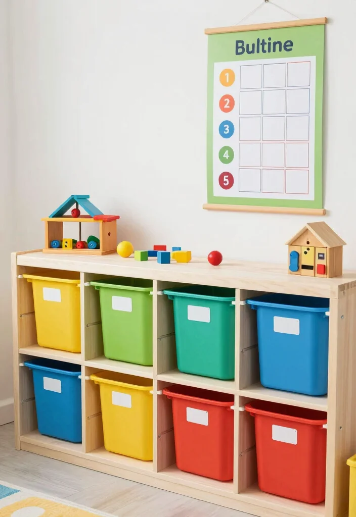 16 Playroom Storage Ideas That Make Cleanup Feel Easy 11. Color Coded Storage 0
