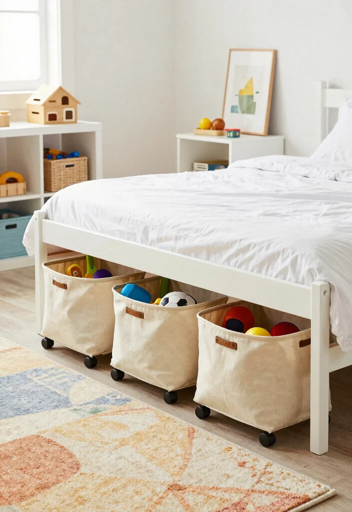 16 Playroom Storage Ideas That Make Cleanup Feel Easy 12. Under Bed Storage 0