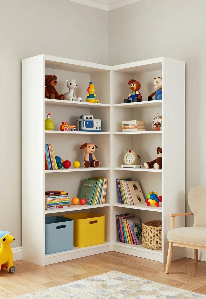 16 Playroom Storage Ideas That Make Cleanup Feel Easy 14. Corner Storage Solutions 0