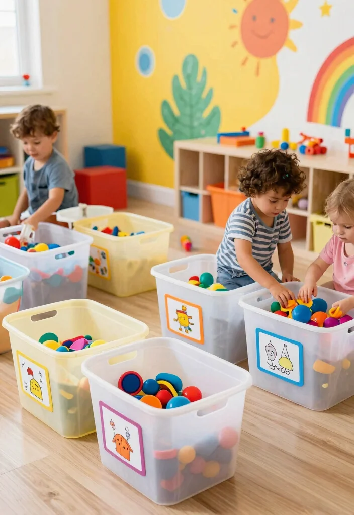 16 Playroom Storage Ideas That Make Cleanup Feel Easy 7. Creative Labels 0