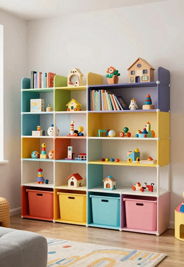 16 Playroom Storage Ideas That Make Cleanup Feel Easy 8. Modular Storage Systems 0