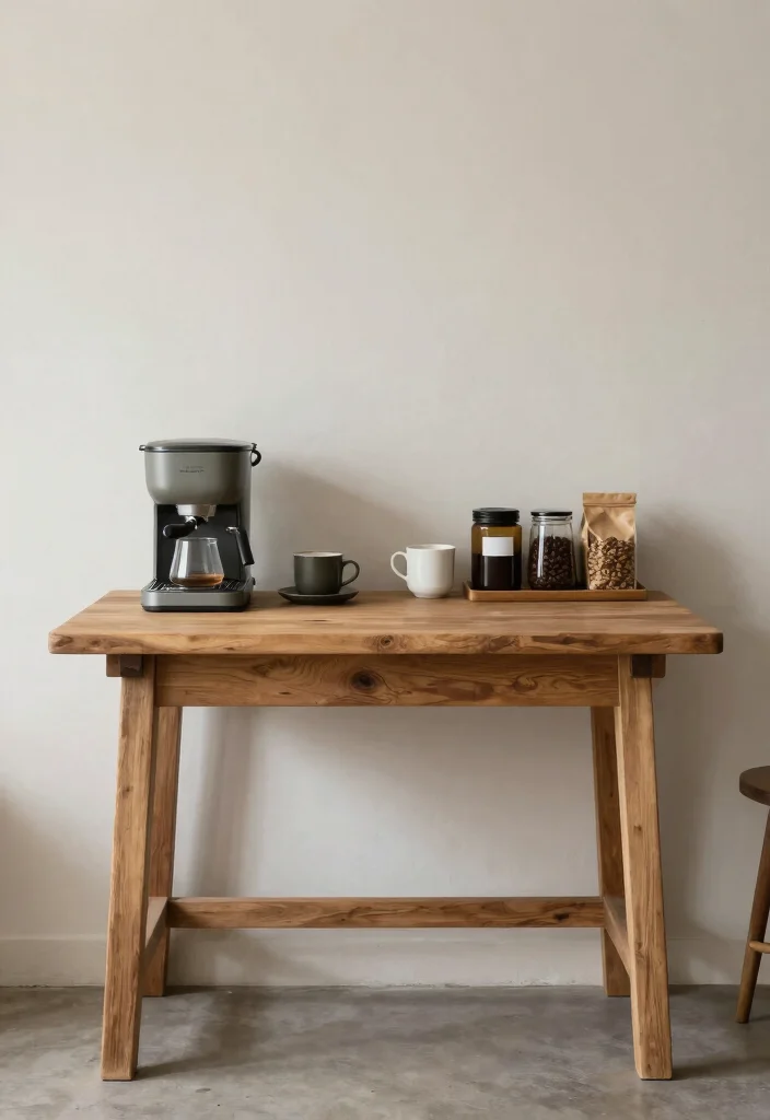 16 Rustic Coffee Bar Ideas That Feel Warm and Collected 54 16 Rustic Coffee Bar Ideas That Feel Warm and Collected 14. Minimalist Rustic Coffee Bar 0