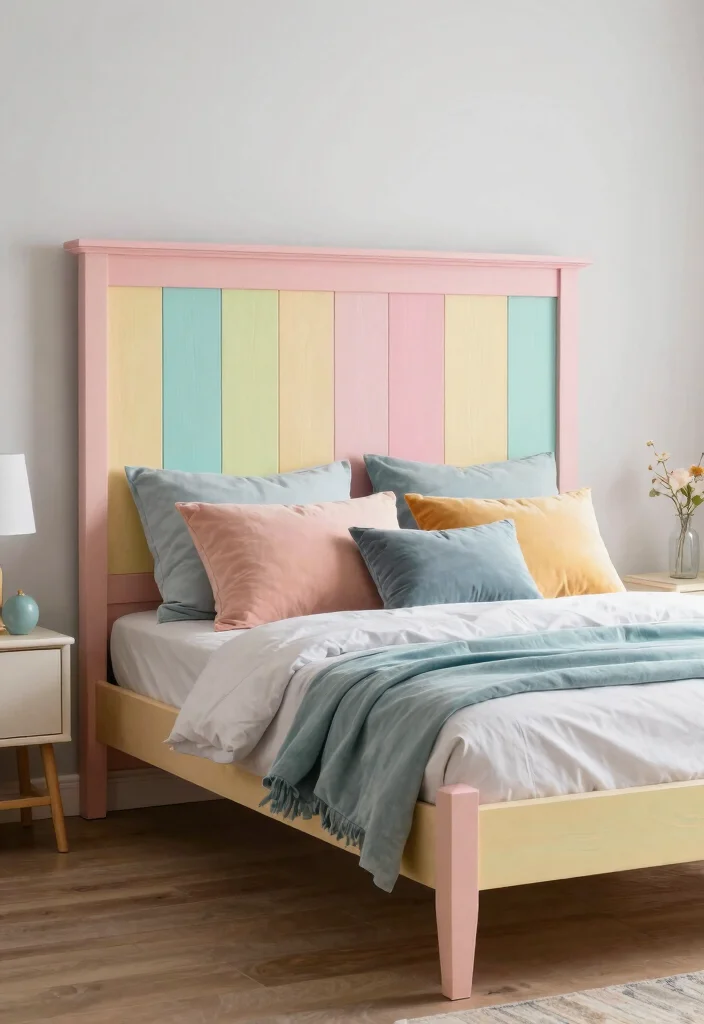 16 Unique Headboard Ideas That Feel Custom and High End 12. Painted Wood Headboard 0