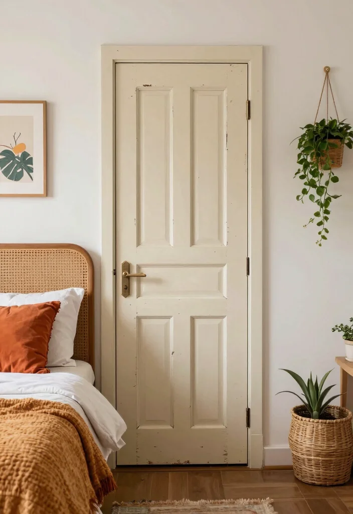 16 Unique Headboard Ideas That Feel Custom and High End 8. Vintage Door Headboard 0